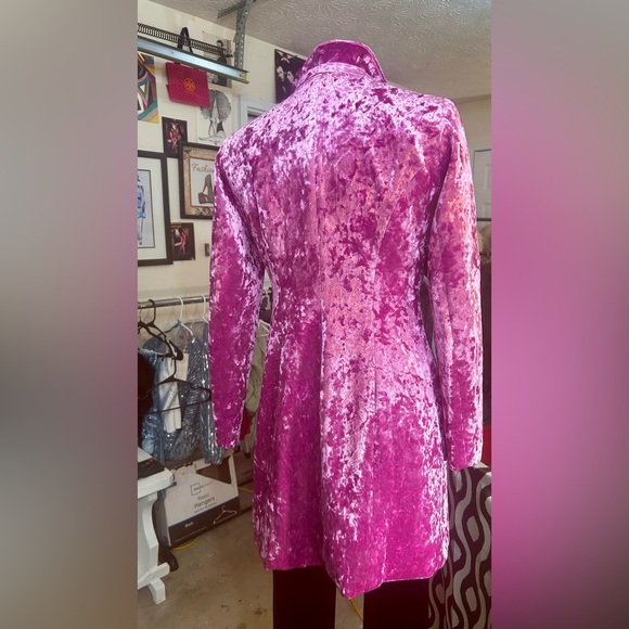 ADELYN RAE: Faux Crushed Velvet Purple Rain Suit Jacket:EC/NWOT - Picture 3 of 7